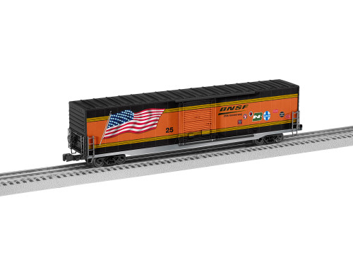 O Illuminated Flag Boxcar BNSF - LNL2226810