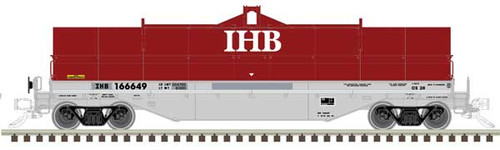 Atlas 42' Coil Steel Car with Fishbelly Side Sill - Ready to Run - Master(R) -- Indiana Harbor Belt 166601 (Ex-NS, red, gray) - ATL50004881