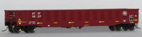 Trainworx 52'6" Corrugated Gondola - Ready to Run -- Santa Fe #13 (Boxcar Red, Yellow Conspicuity Marks; Q Logo, Version 1) - 744-2522513