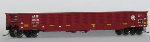 Trainworx 52'6" Corrugated Gondola - Ready to Run -- Santa Fe #15 (Boxcar Red, Yellow Conspicuity Marks; Q Logo, Version 1) - 744-2522515