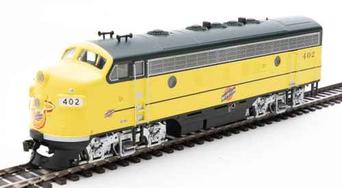 Walthers Mainline EMD F7 A-B Set - ESU Sound and DCC -- Chicago & North Western(TM) #402, #411 (yellow, green, black, silver) - 910-19969