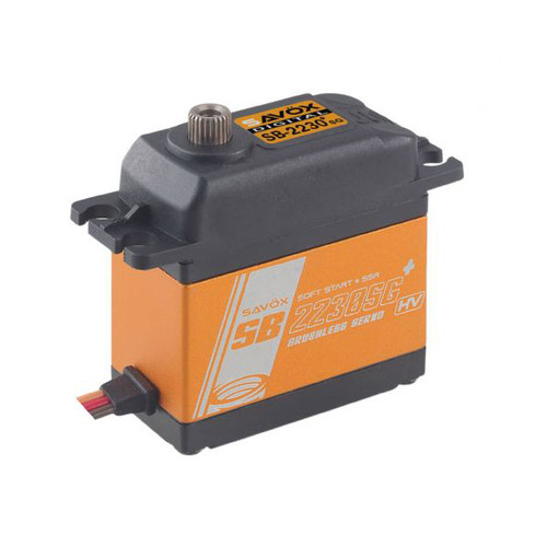 Savox High Voltage Brushless Digital Servo (Tall) with Soft Start, 0.11sec / 763.8oz @ 8.4V - SAVSB2230SGP