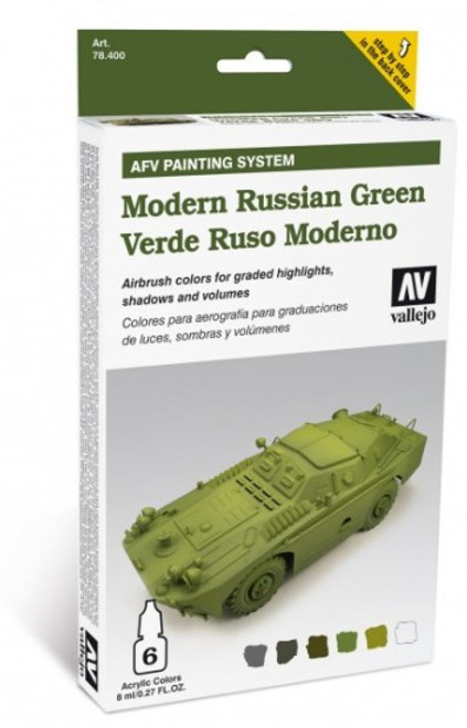 Vallejo MODERN RUSSIAN GREEN COLOR SET - VLJ78408