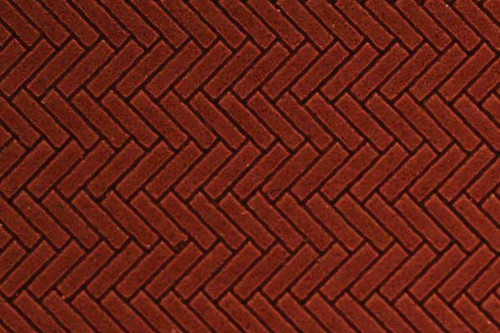 Chooch Flexible Herringbone Dark Red Brick Sheet -- Medium for HO Scale: 3/32" Brick - CHO8663