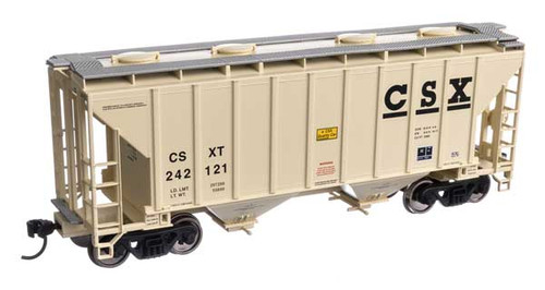 Walthers Mainline 37' 2980 Cubic-Foot 2-Bay Covered Hopper - Ready to Run -- CSX #242121