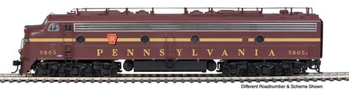 WalthersProto EMD E8A with LokSound 5 Sound & DCC -- Pennsylvania Railroad Class EP-22 #5708A (Tuscan, five-stripe)