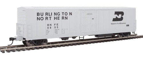 Walthers Mainline 57' Mechanical Reefer - Ready to Run -- Burlington Northern BNSF #8855 (white, black, BN Logo) - 910-3929