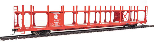 Walthers Mainline 89' Flatcar w/Bi-Level Open Auto Rack - Ready to Run -- Atchison, Topeka & Santa Fe #88710 - 910-8002