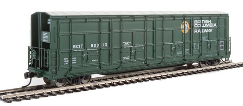 WalthersProto 56' Thrall All-Door Boxcar - Ready to Run -- British Columbia BCIT #800113 (green, white, yellow, Dogwood Logo) - 920-101920