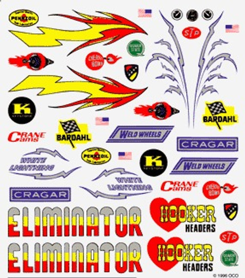 PineCar Dry Transfer Decals, Hot Rod - PIN314