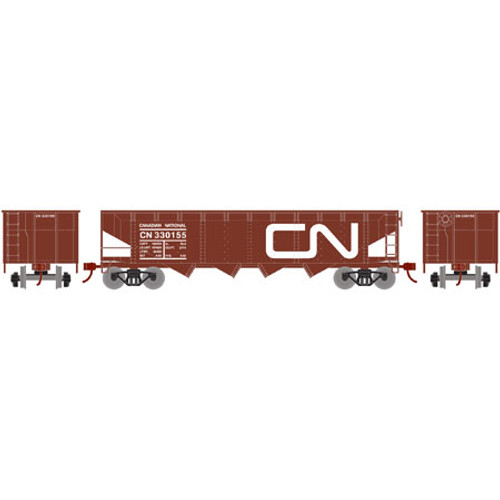 Roundhouse HO 40' 4-Bay Offset Hopper w/Coal Load, CN #330155 - RND88007