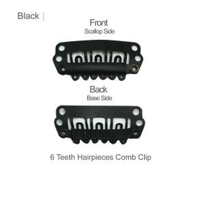 Six Teeth Hairpiece Comb Clips