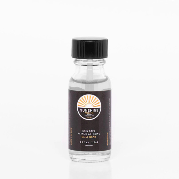 Colle acrylique sans danger pour la peau Sunshine - Pinceau à usage quotidien sur 0.5 oz