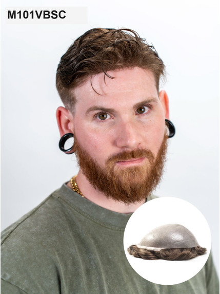 Toupet pour homme M101 V-loop Thin Skin Base Hairpiece - Version de base