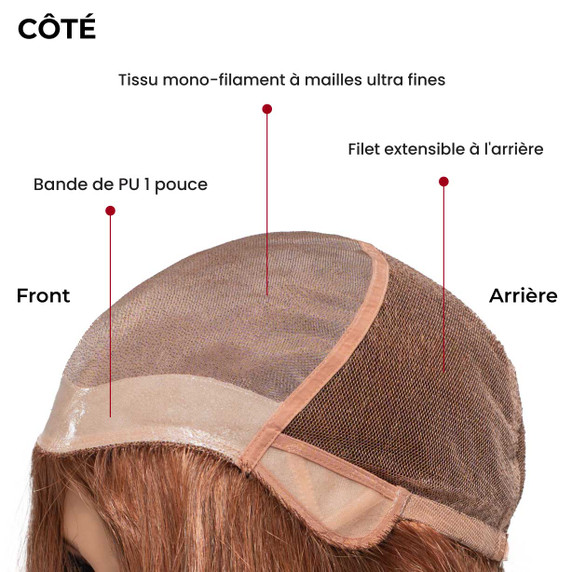 perruques de cheveux monofilament