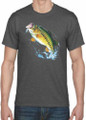 JUMPING BASS FISH T-SHIRT