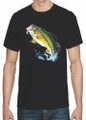 JUMPING BASS FISH T-SHIRT