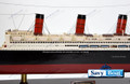 RMS BERENGARIA  STEAMSHIP 39" fully built wood model with stand