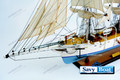 1914 STATSRAAD LEHMKUHL TALL SHIP W/ SAILS