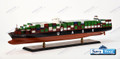 MV BARZAN CONTAINER cargo  FREIGHTER LARGE 39" SCALE FULLY BUILT SHIP MUSEUM MODEL W/STAND