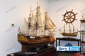RARE, LIGHTED HMS VICTORY HUG 10 FT, TALL SHIP