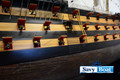 RARE, LIGHTED HMS VICTORY HUG 10 FT, TALL SHIP