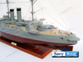 JAPANESE BATTLESHIP MIKASA Fully built large 40” ship museum quality model WWII war ship w/stand