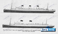 SS Île de FRANCE LIGHTED OCEAN LINER