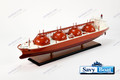 GAS LNG TANKER SHIP LARGE 36" SCALE FULLY BUILT SHIP MUSEUM MODEL W/STAND