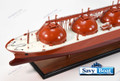 GAS LNG TANKER SHIP LARGE 36" SCALE FULLY BUILT SHIP MUSEUM MODEL W/STAND
