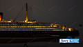 RMS QUEEN ELIZABETH LIGHTED OCEAN LINER