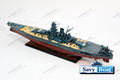 MUSASHI JAPANESE battleship 39" fully built wood model with stand
