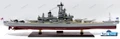 USS NEW JERSEY battleship 39" fully built wood model with stand