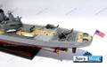 USS NEW JERSEY battleship 39" fully built wood model with stand
