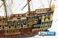 HMS SOVEREIGN OF THE SEAS MUSEUM W/24CT GOLD FITTINGS