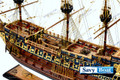HMS SOVEREIGN OF THE SEAS MUSEUM W/24CT GOLD FITTINGS