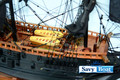 BLACK PEARL PIRATE SHIP 35" REDWOOD DECK