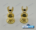 1.75 INCH, ROUNDED SOLID BRASS KEEL PEDESTALS, ONE PAIR
