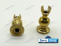1.75 INCH, ROUNDED SOLID BRASS KEEL PEDESTALS, ONE PAIR