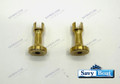 1.125 INCH, STRAIGHT SOLID BRASS KEEL PEDESTALS, ONE PAIR