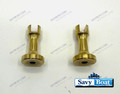 1.35 INCH, STRAIGHT SOLID BRASS KEEL PEDESTALS, ONE PAIR