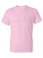 HEARTBEAT SAILBOAT ADULT T-SHIRT