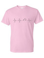 HEARTBEAT SPEEDBOAT  (BLACK) ADULT T-SHIRT