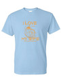 I LOVE MY WIFE (BRONZE) ADULT T-SHIRT