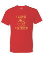 I LOVE MY WIFE (BRONZE) ADULT T-SHIRT