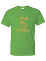I LOVE MY WIFE (BRONZE) ADULT T-SHIRT