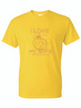 I LOVE MY WIFE (BRONZE) ADULT T-SHIRT