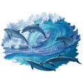 DOLPHIN KEEP ON SWIMMING T-SHIRT