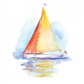 WATERCOLOR SAILBOAT T-SHIRT