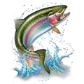 ACTION RAINBOW TROUT T-SHIRT